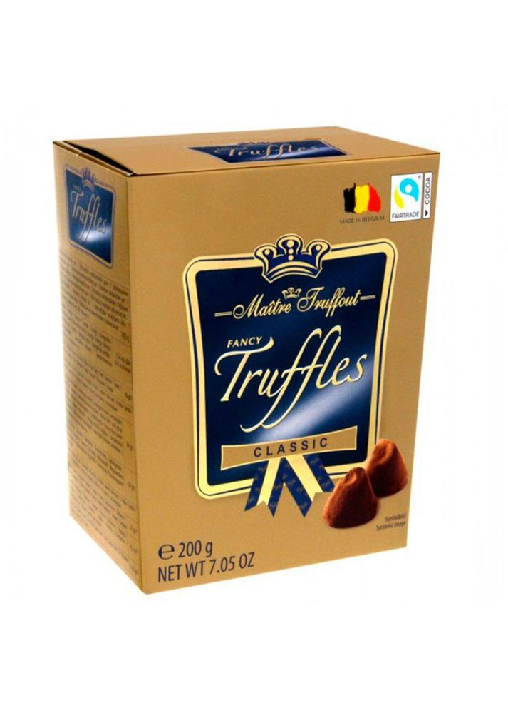 Цукерки Трюфель в Какао Classic Fancy Truffles Майстер Труффо класичні зі смаком Ароматного Какао Коробка 200г Maitre Truffout (361660615)