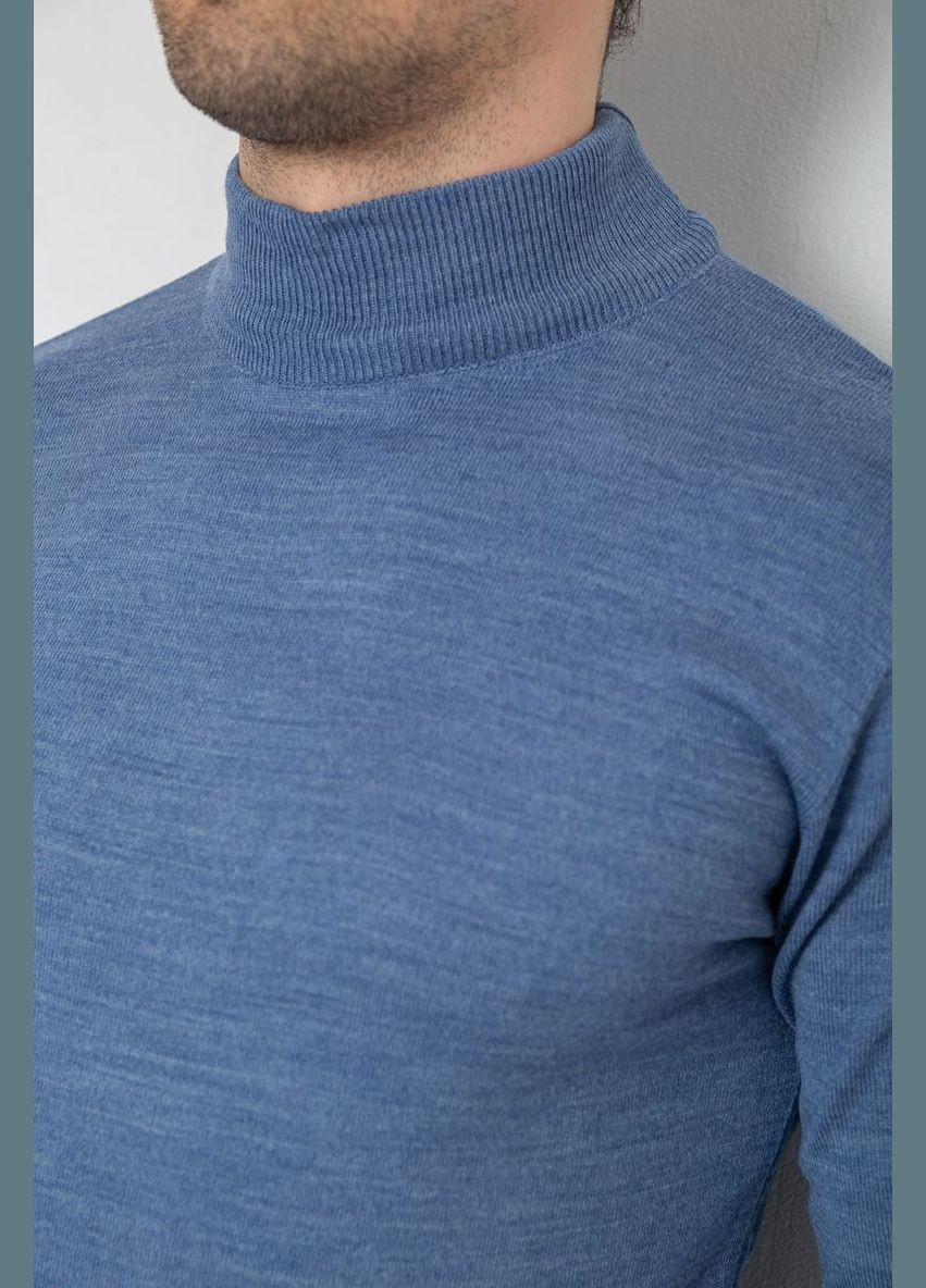 Темно-блакитний зимовий светр чоловічий однотонний Ager 161R1770