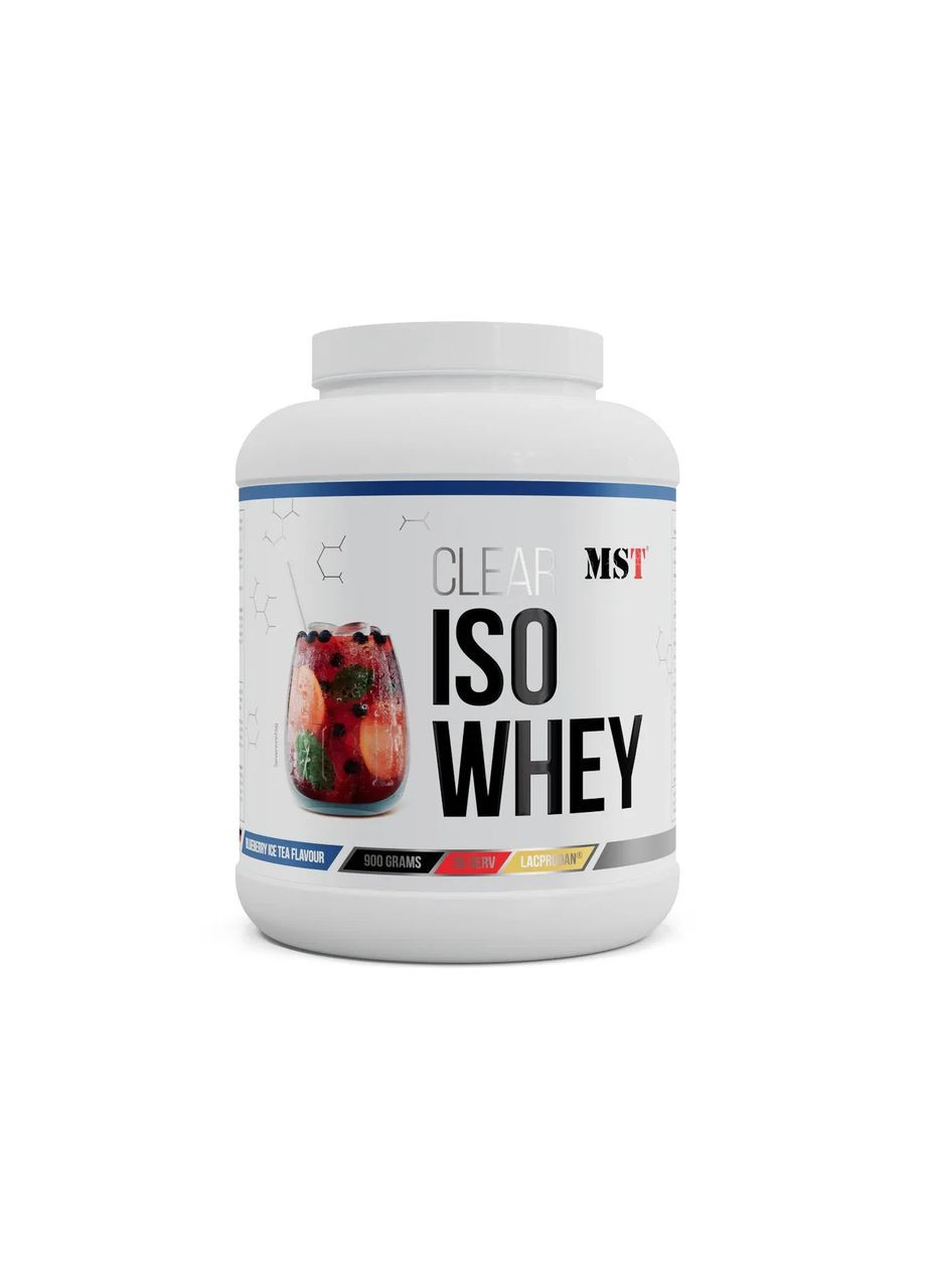 Сироватковий ізолят Clear Iso Whey чорничний айс-ті 900 г MST (362971371)