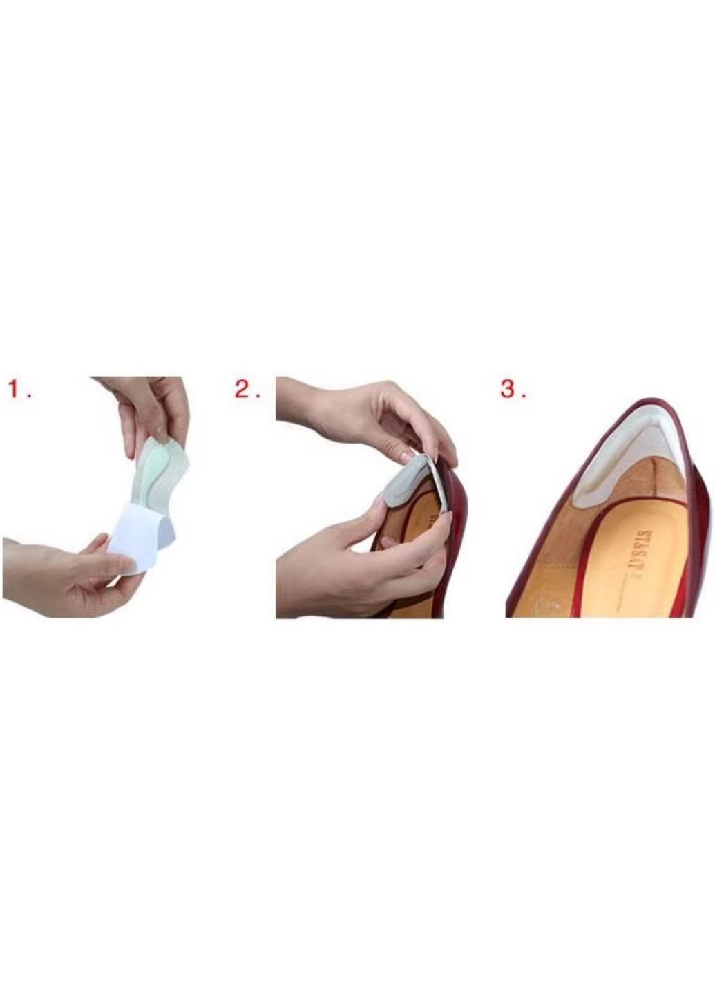 Вкладыши-наклейки в обувь от натирания из искусственной кожи (пара) No Brand (363823204)