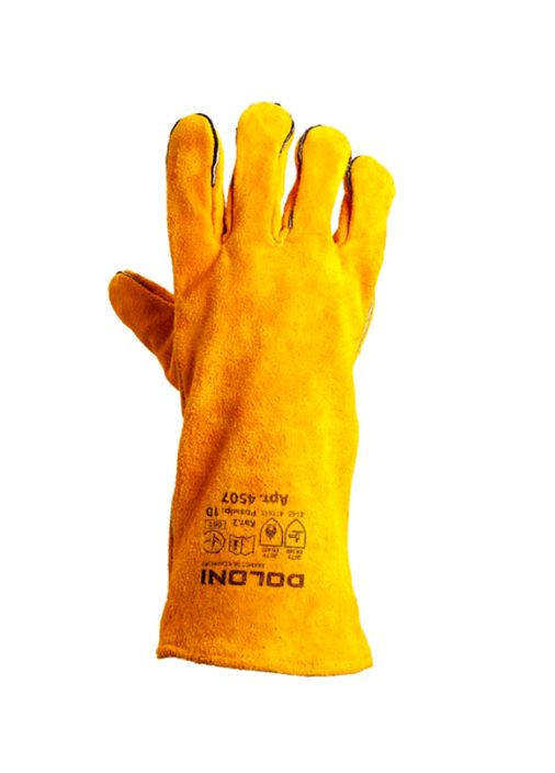 Защитные перчатки D-FLAME (XL/10, 35 см, желтые) краги с подкладкой для сварки (24326) Doloni (304761680)