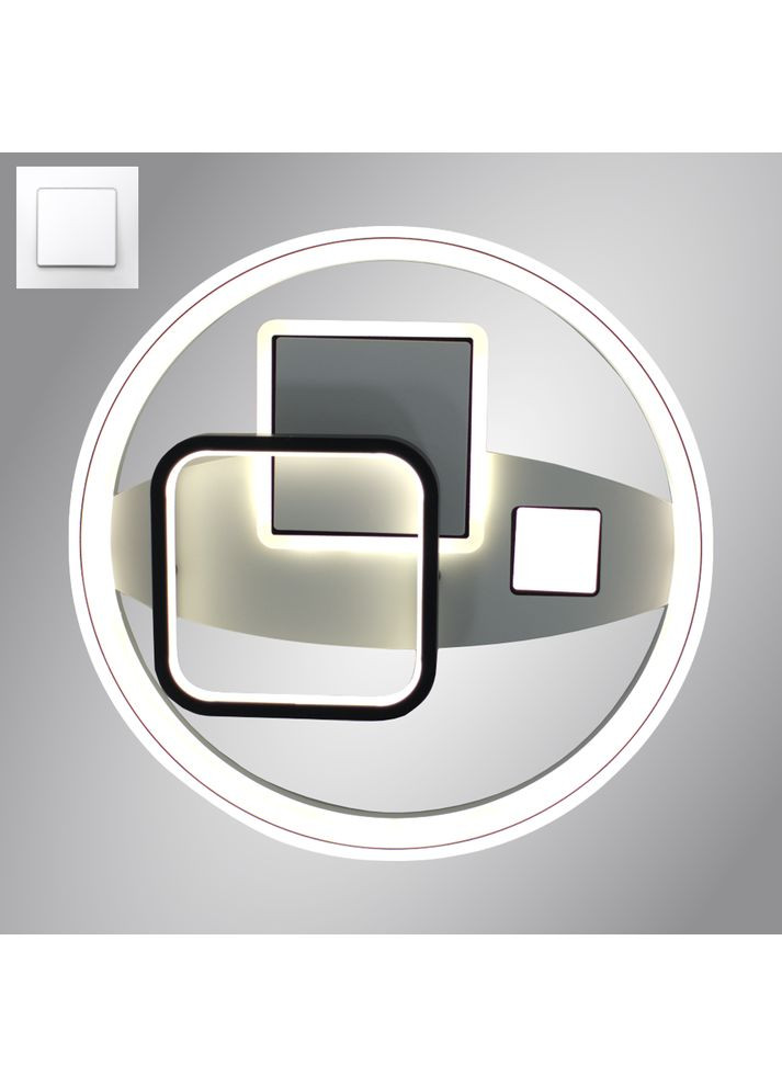 Керована світлодіодна люстра LORA S 80 Вт 480x65 мм Чорний ESLLSE (367831345)