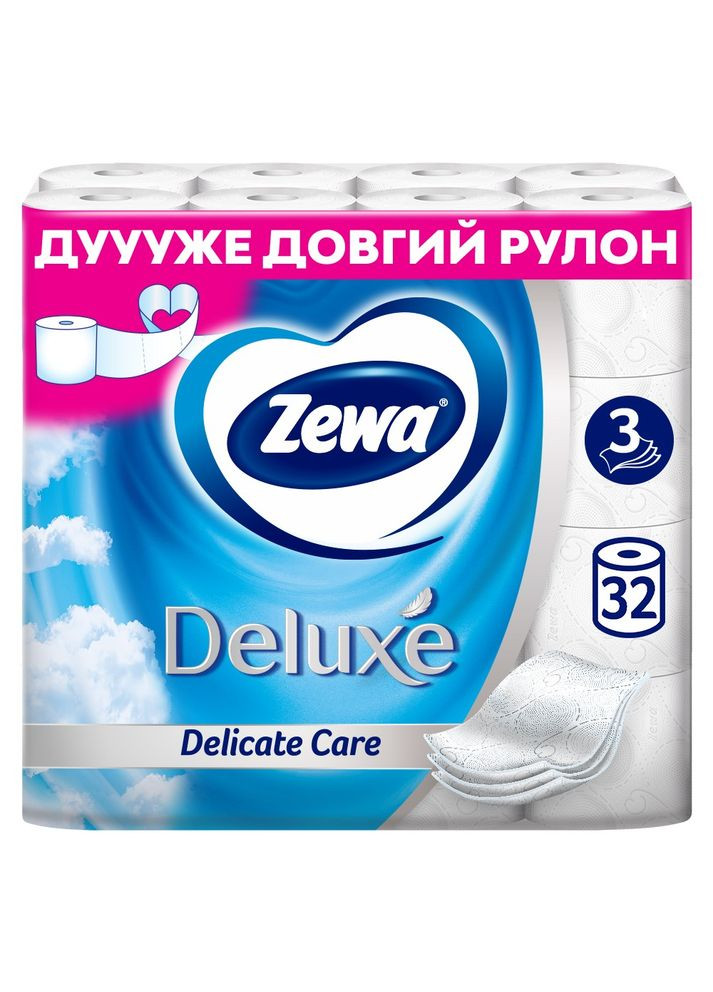 Туалетний папір Deluxe білий 3 шари, 32 шт Zewa (361950036)