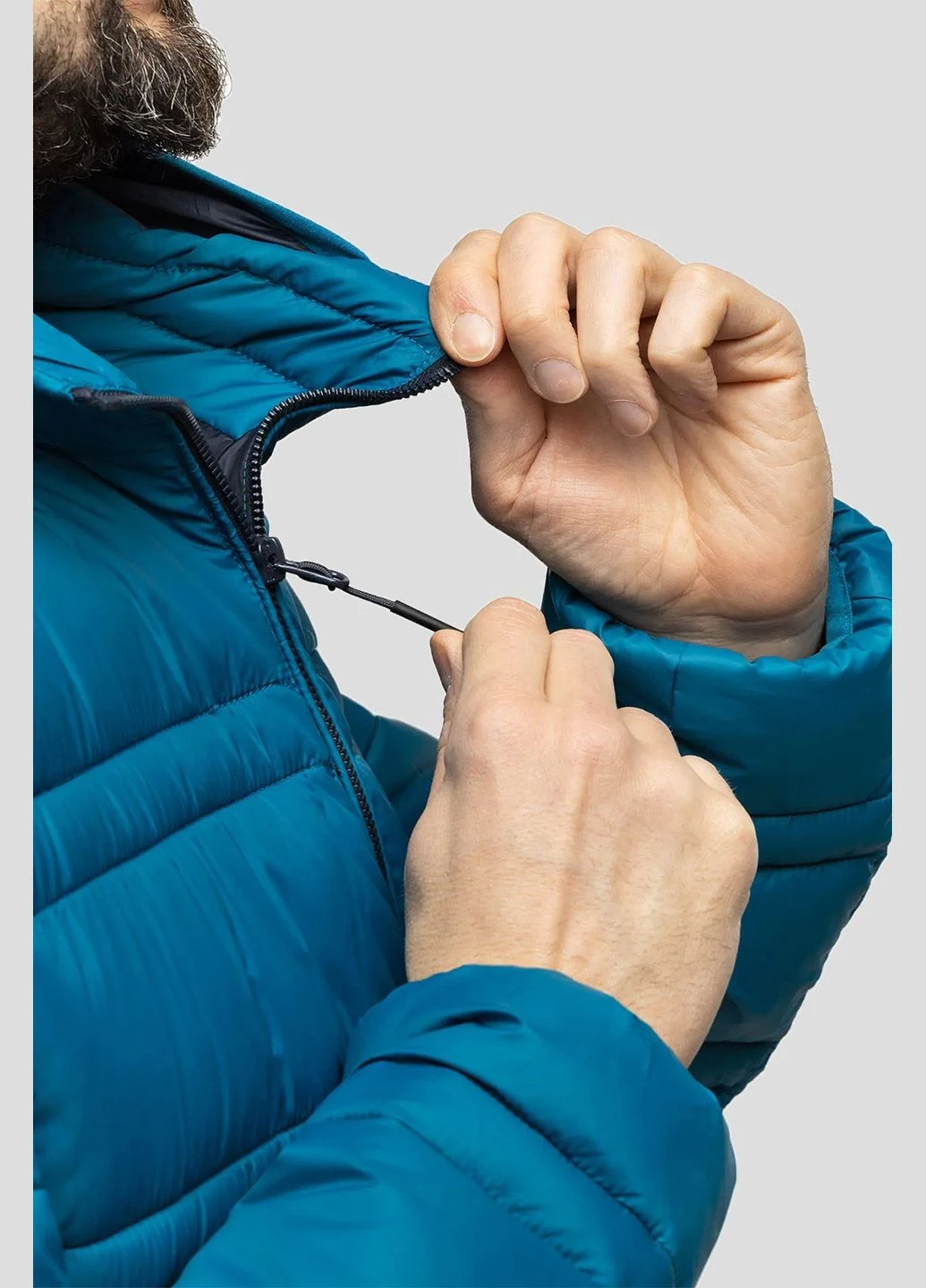 Синяя зимняя синяя куртка на синтепоне man jacket snaps hood CMP