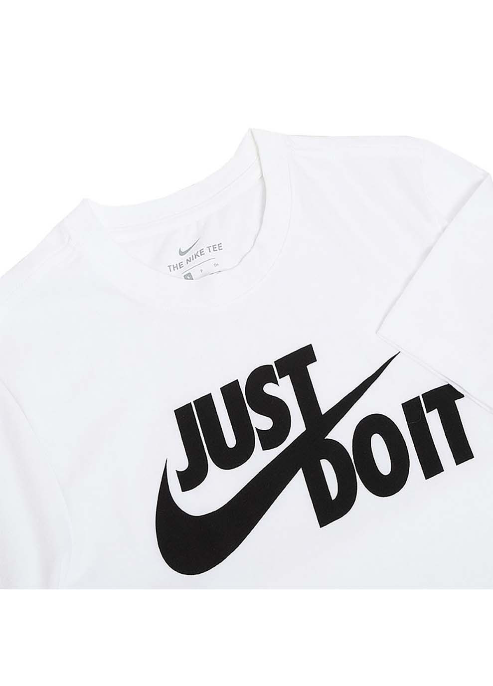 Белая мужская футболка nikensw tee just do it swoosh белый Nike