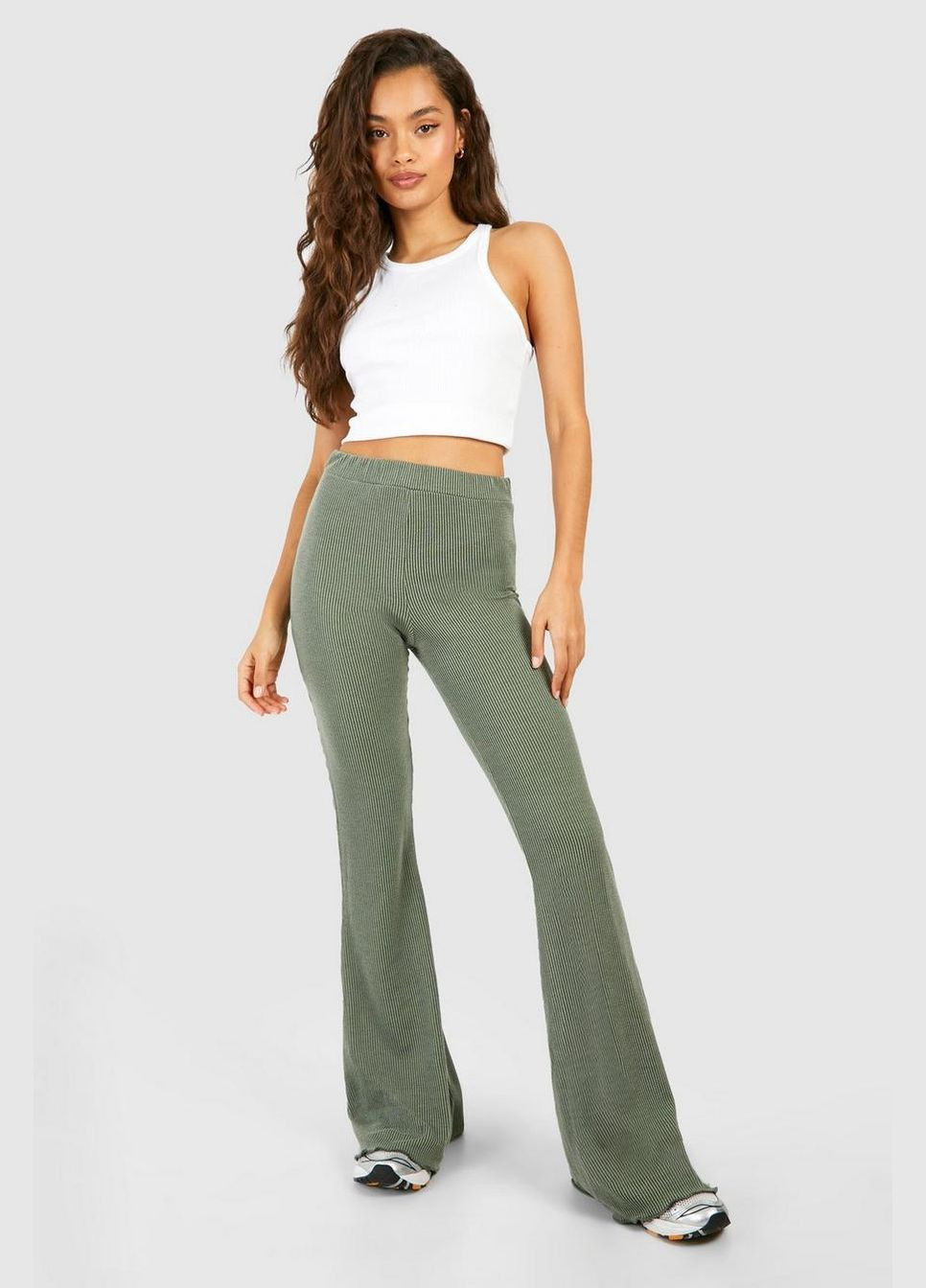 Хаки летние леггинсы Boohoo