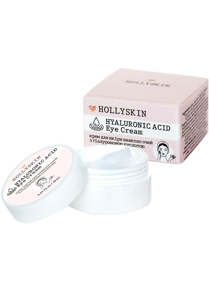 Крем для кожи вокруг глаз с гиалуроновой кислотой Hyaluronic Acid Eye Cream 10ml (1011526-33217) Hollyskin (368631723)