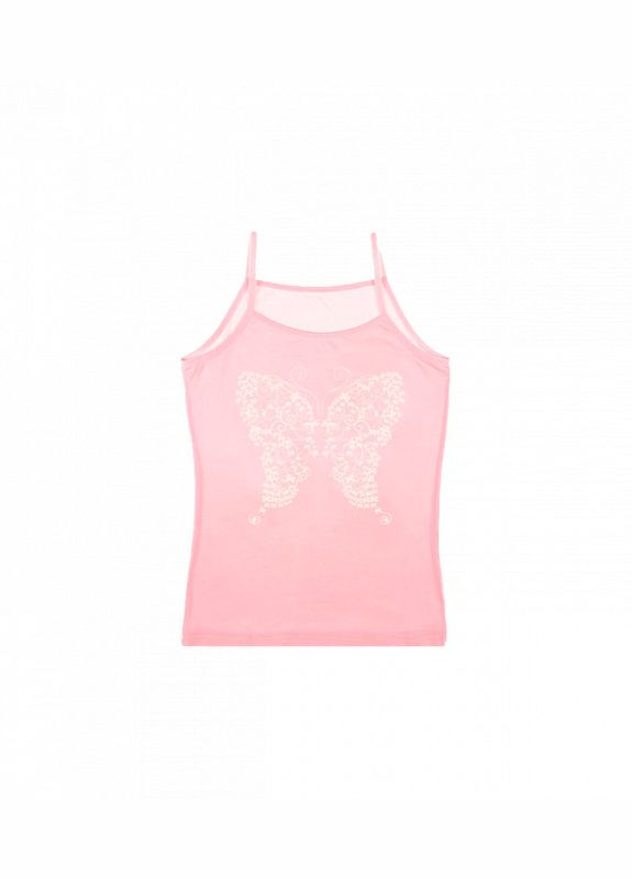 Майка на тонких бретельках для девочки с рисунком бабочки Donella (313427064)