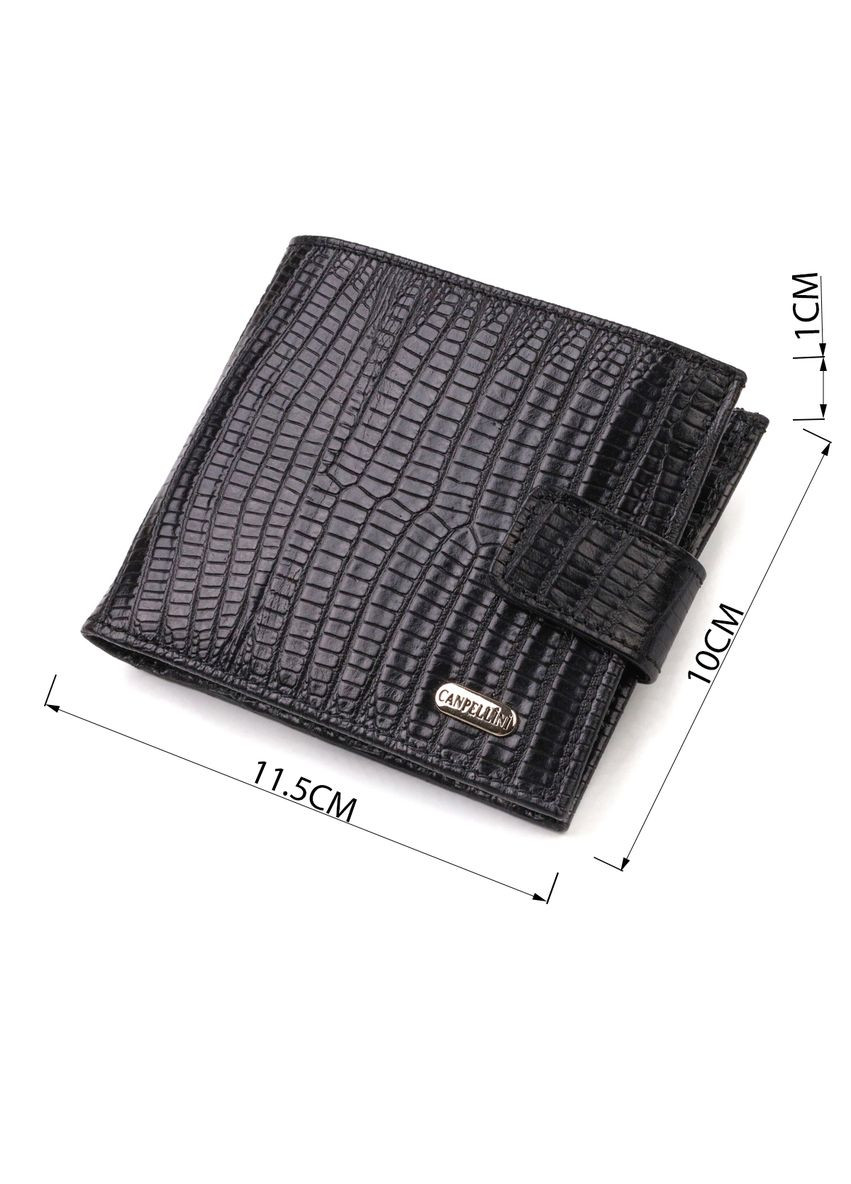 Оригінальний фактурний гаманець горизонтального формату з натуральної шкіри з тисненням 21771 Canpellini (331906938)