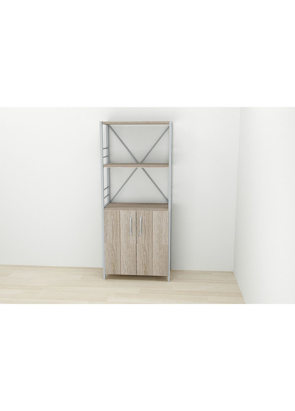 Этажерка 3/60 Серии Конект с тумбой 144x60x28 ДСП Сонома Трюфель (FRD-104460) Ferrum-decor (361113709)