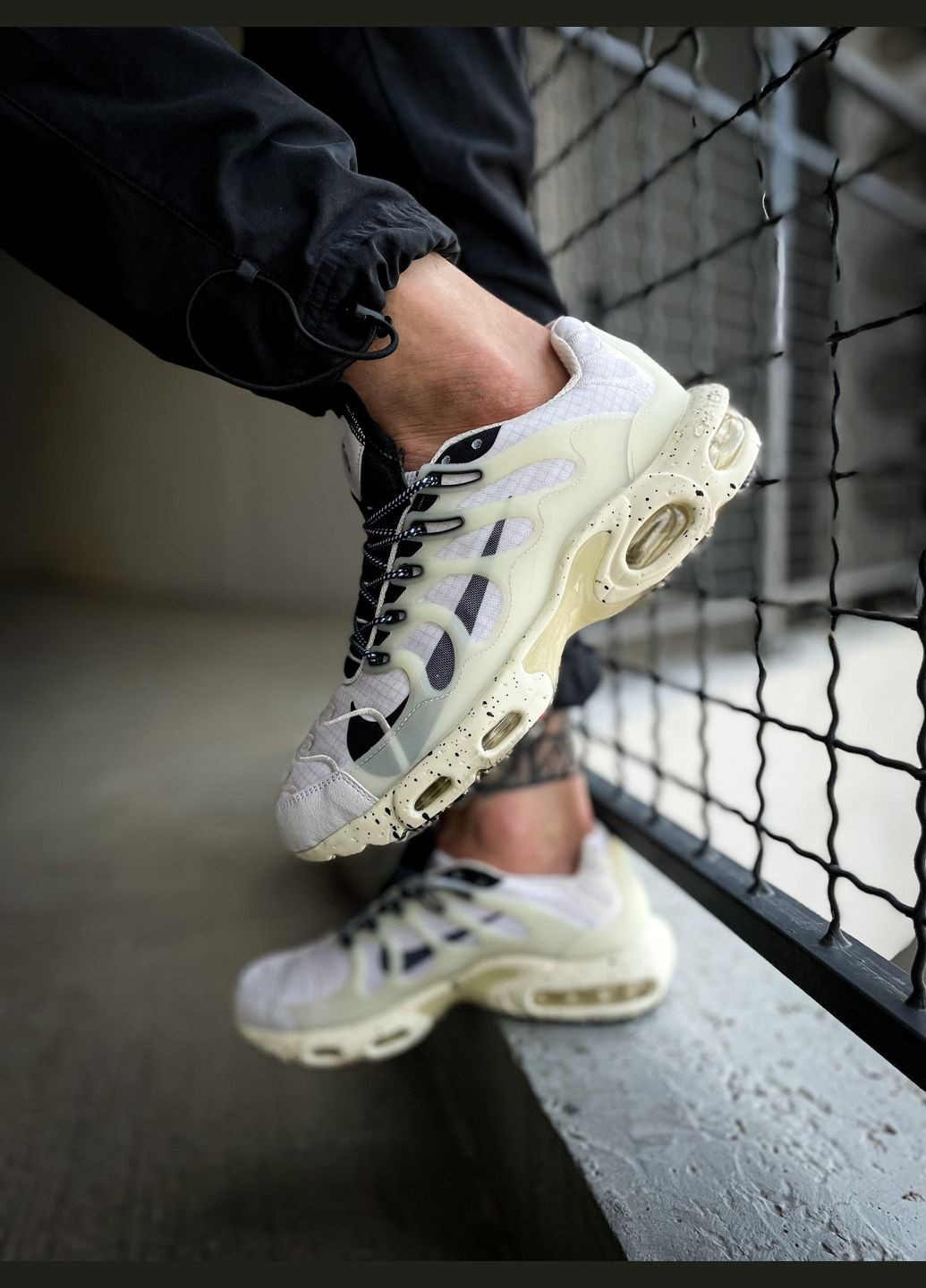 Белые всесезонные кроссовки мужские air max tn plus terrascape white | найк аир макс тн плюс белые No Brand