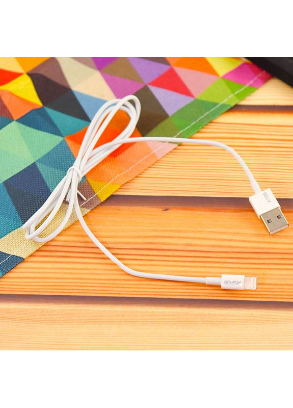 Кабель A106 Eco USB – Lightning 2.1A/1.2м- белый Aspor (367602838)