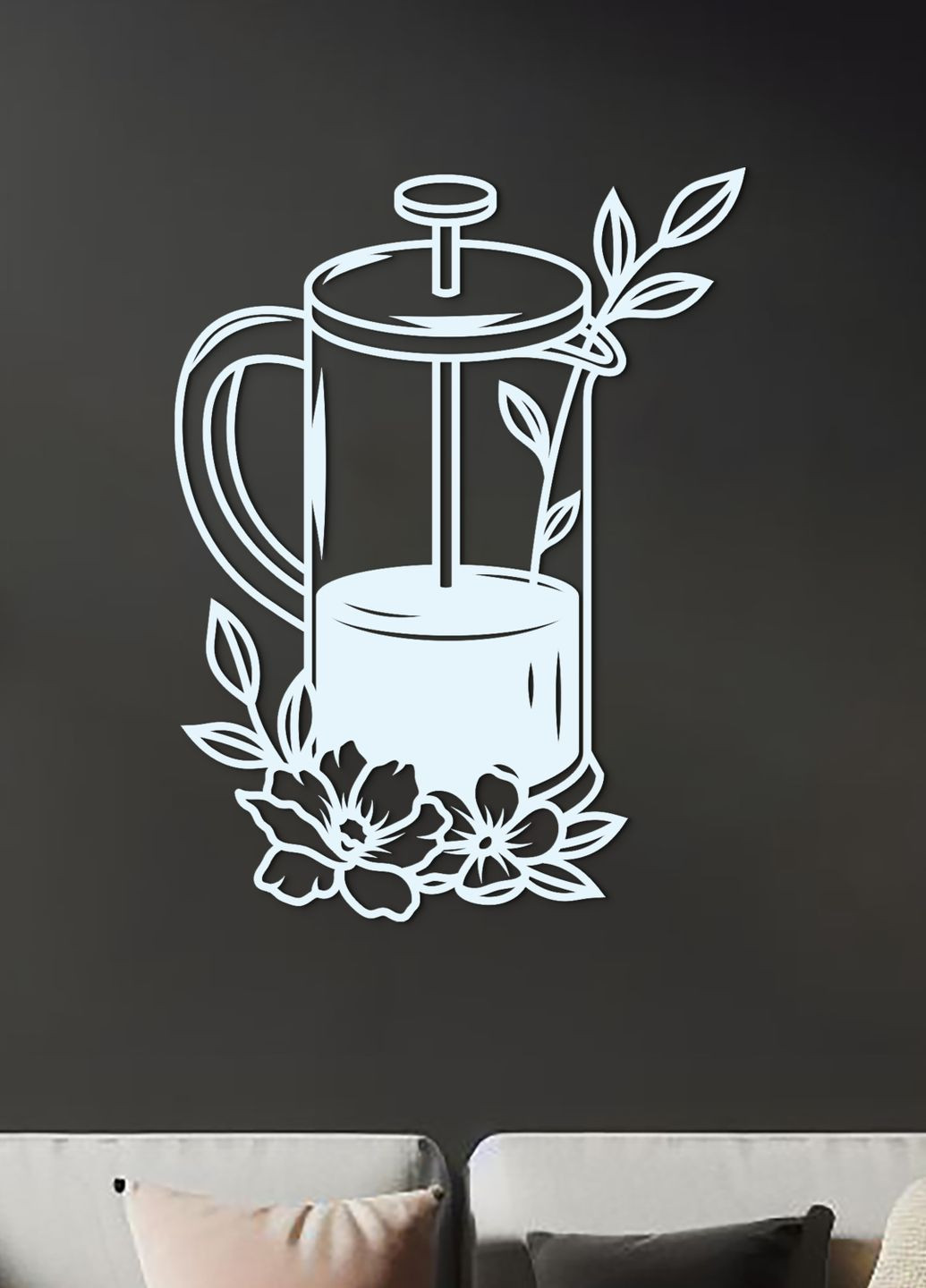 Декоративное панно из дерева, настенный декор для дома "Заварщик", оригинальный подарок 70х53 см Woodyard (292012911)