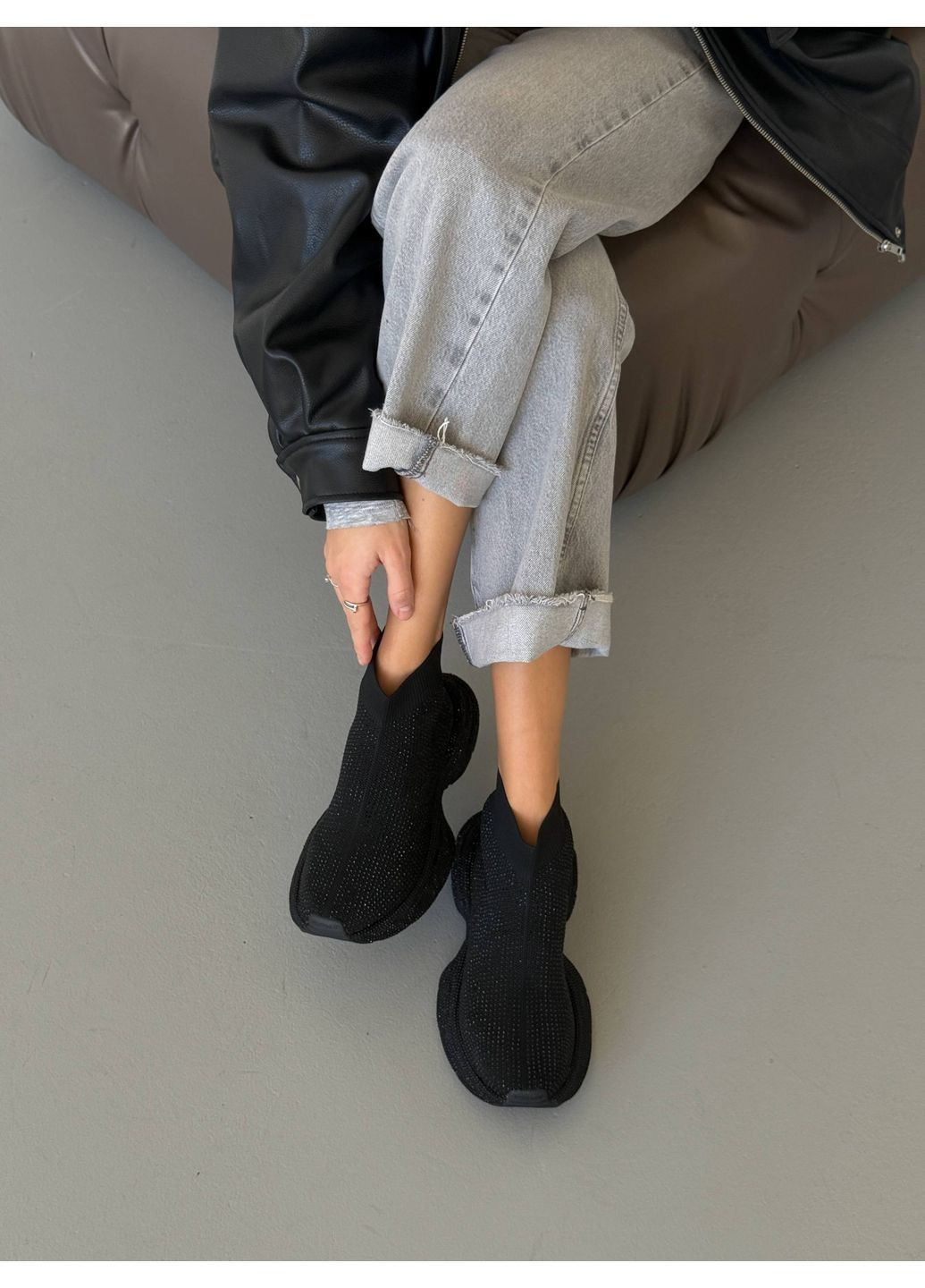 Кроссовки деми No Brand чёрные (366726575)