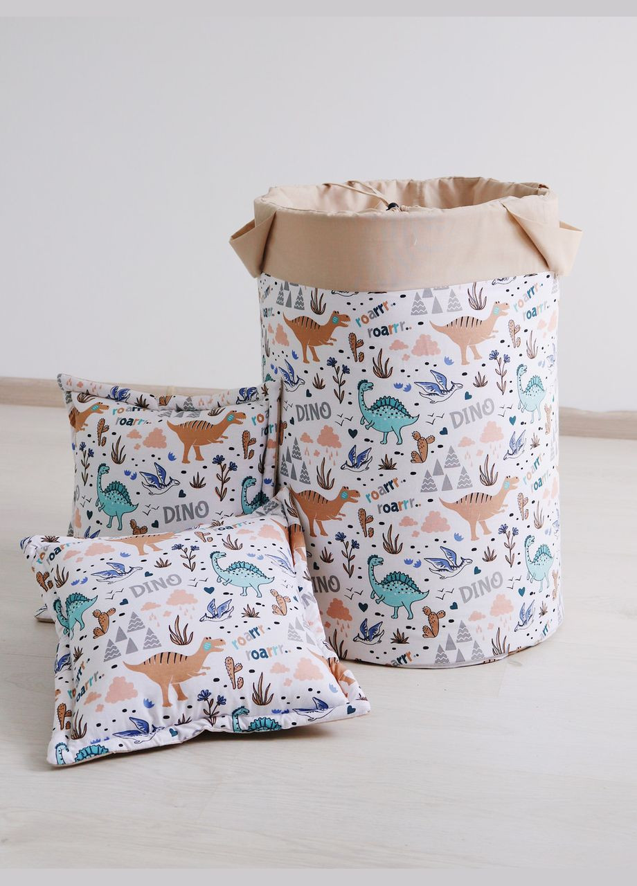 Кошик для іграшок Динозаврики з затяжкою No Brand (316257328)