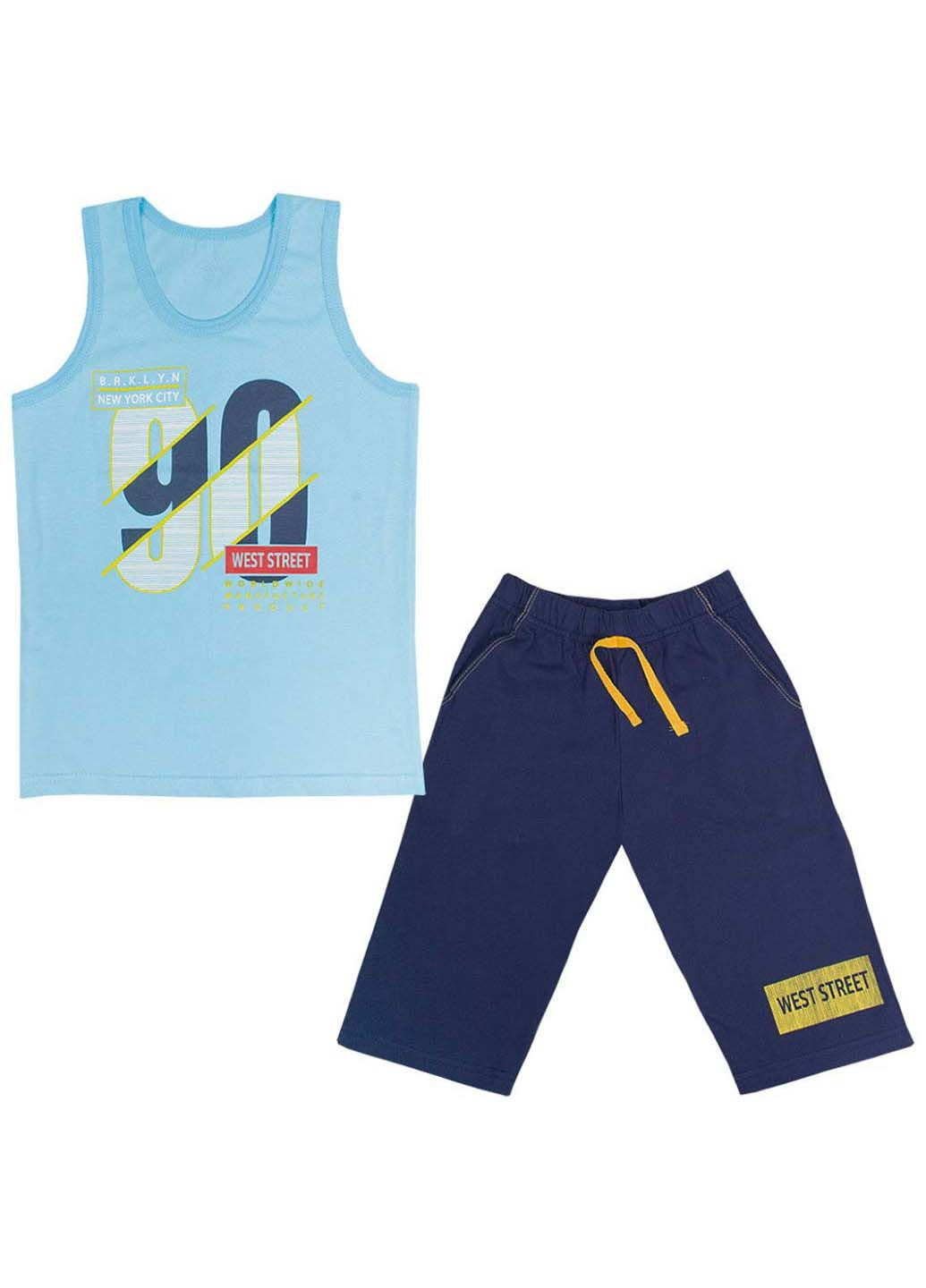 Бірюзовий літній костюм GABBI