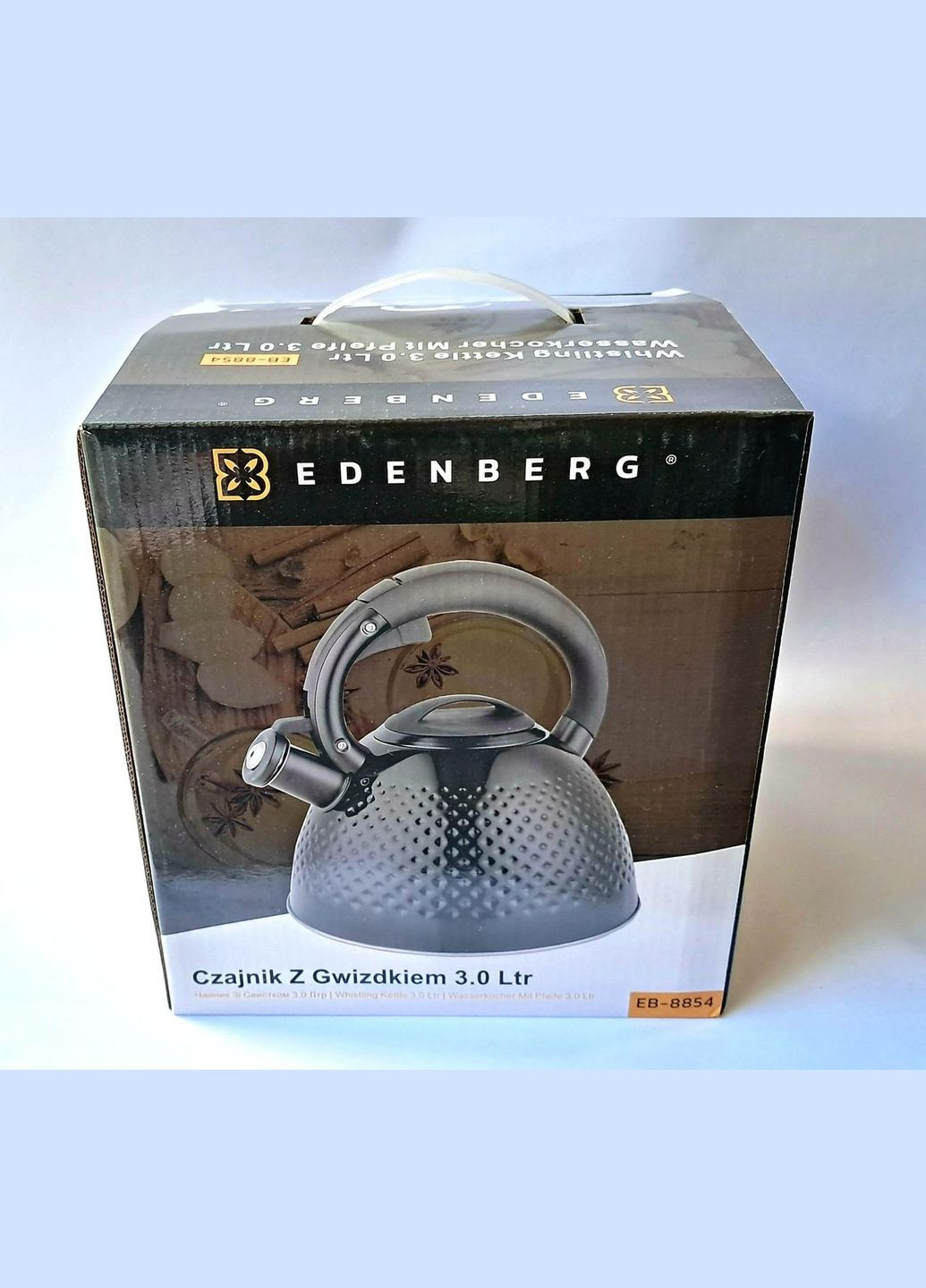 Чайник із нержавіючої сталі зі свистком 3 л EB-8854B Edenberg (322317409)