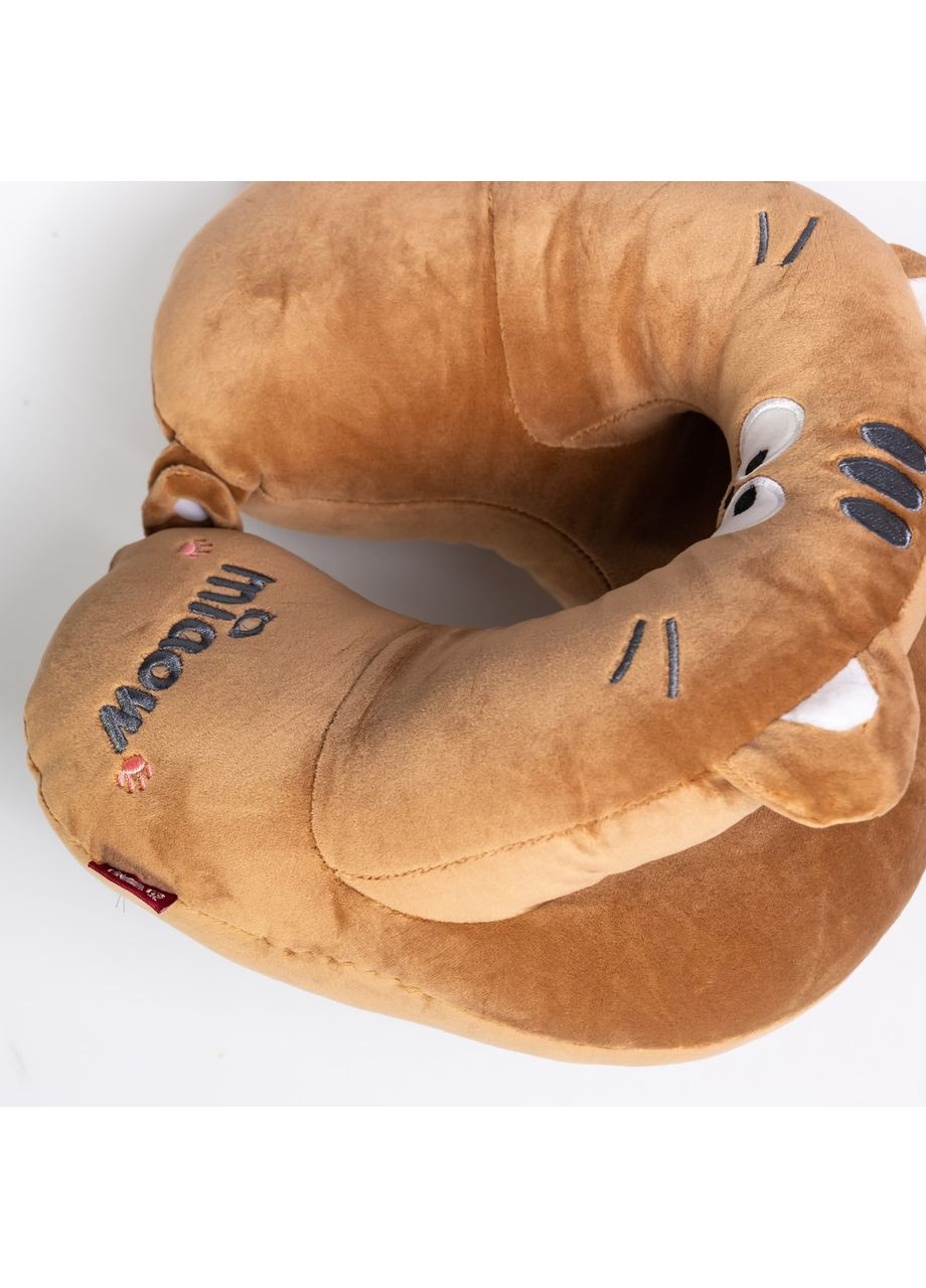 Подушка для шеи Miaow U-образная коричневая ортопедическая для путешествий с памятью формы комфортная подушка Yiwu (370603154)