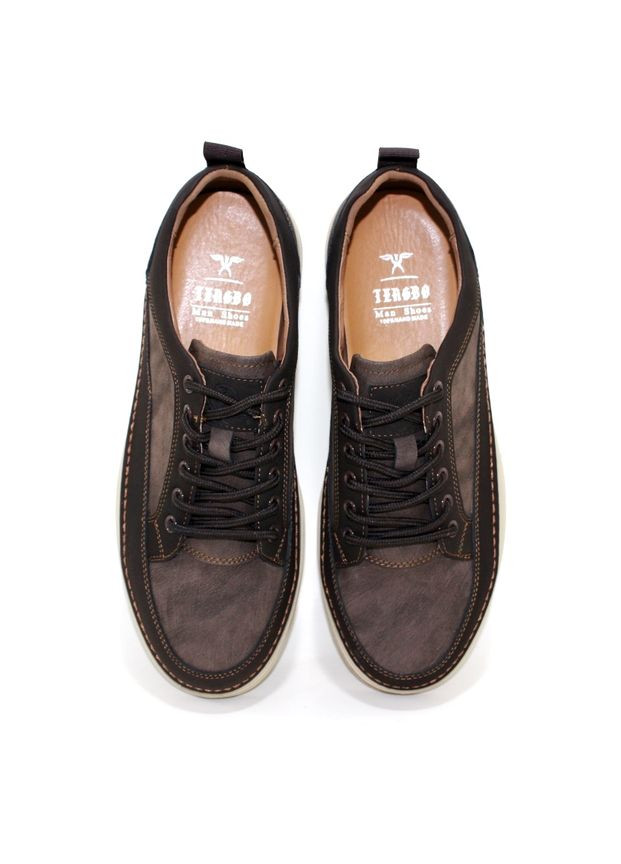 Коричневі Осінні стильні чоловічі кросівки на шнурівці Fashion