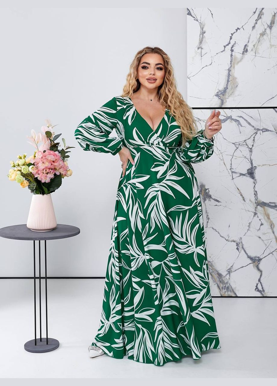 Зелена жіноча сукня вільного крою колір зелений р.50/52 452265 New Trend