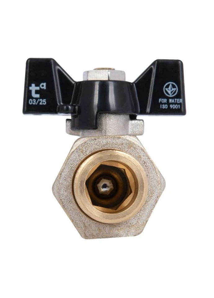 Кран шаровый "Американка" Base 1/2"ВН прямой, PN40, бабочка SD221W15 Thermo Alliance SD00005482 (385682090)