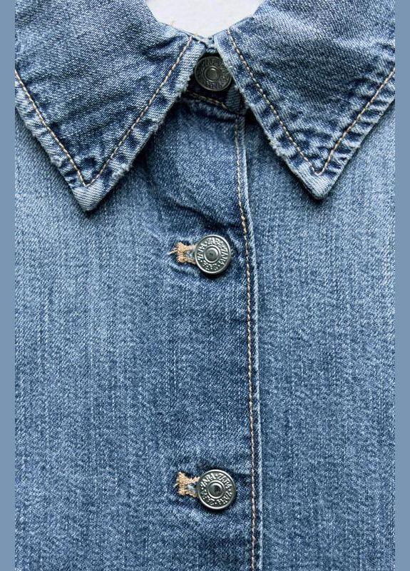 Джинсова сорочка trf із вирізом ззаду Zara (341531124)