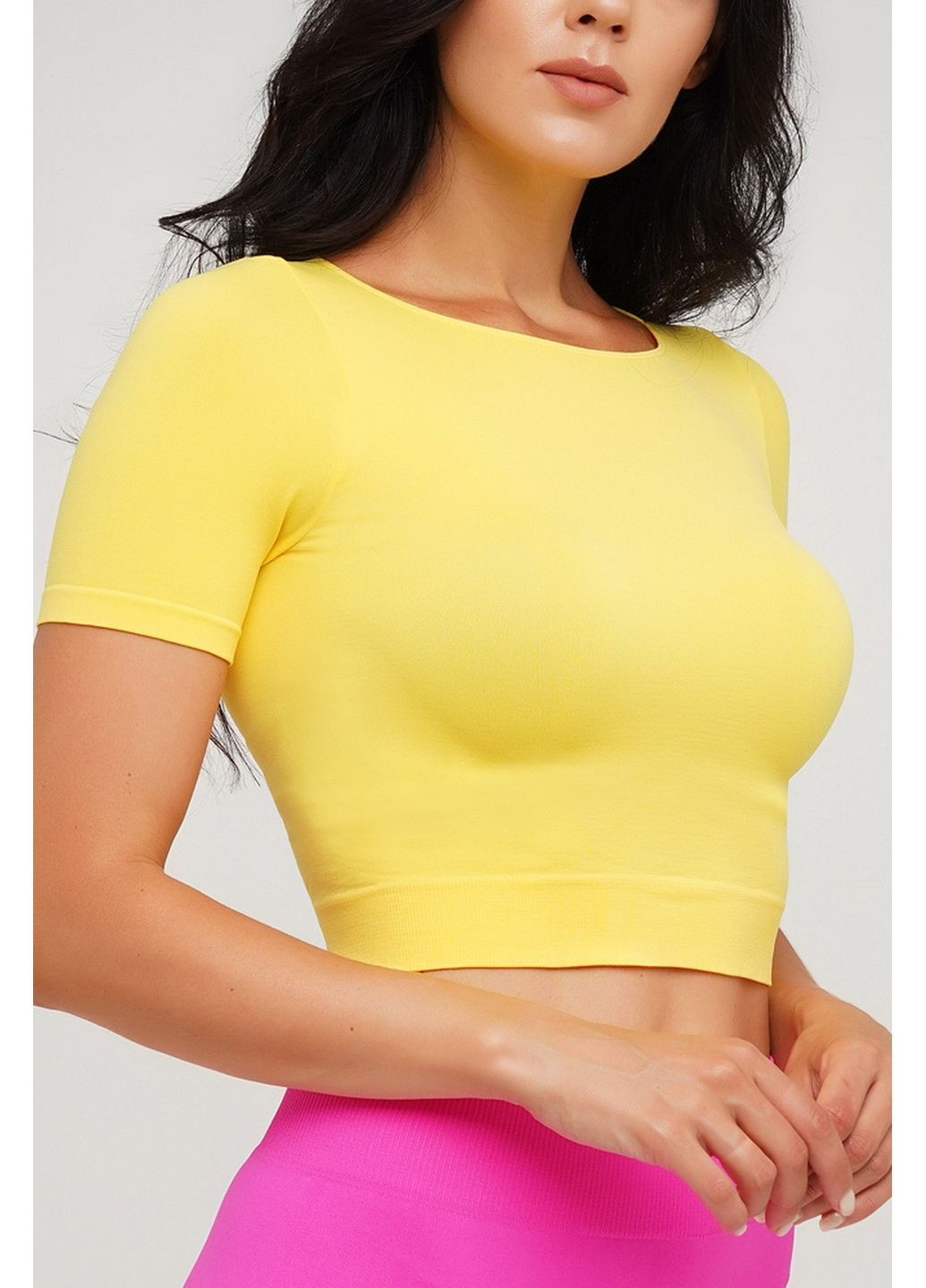 Топ бесшовный с короткими рукавами Crop T-Shirt Giulia — 356567120