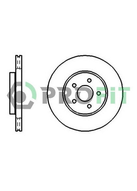 Диск гальмівний ПЕРЕДН FORD MONDEO 11/00-08/07 MONDEO ESTATE 11/00-08/07,JAGUAR X-TYPE 06/01- X-TYP 5010-1125 PROfit (367033846)