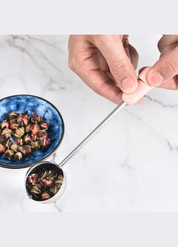 Заварник для чаю Semi Tea infuser 18 см, Pink круглий із нержавіючої сталі Semi Line (324608868)