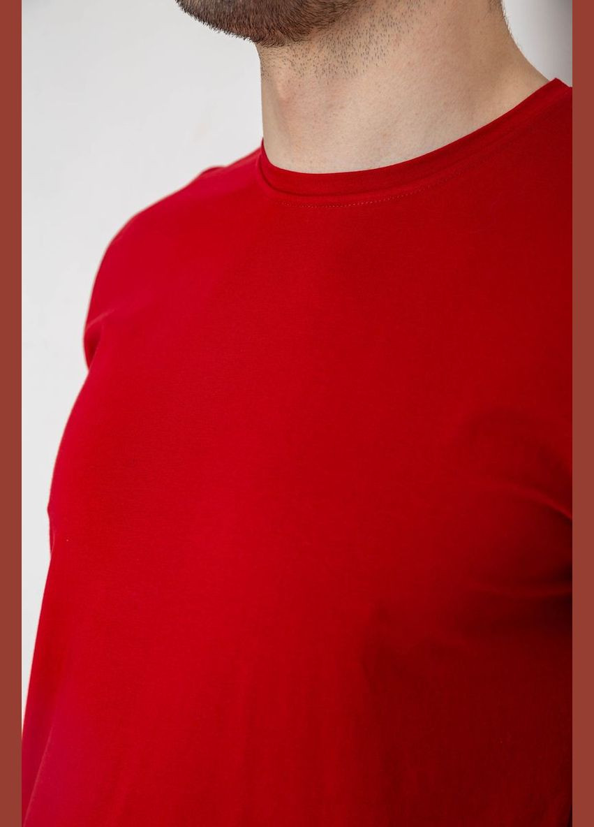 Бордовая футболка мужская однотонная базовая Andi 244R2405