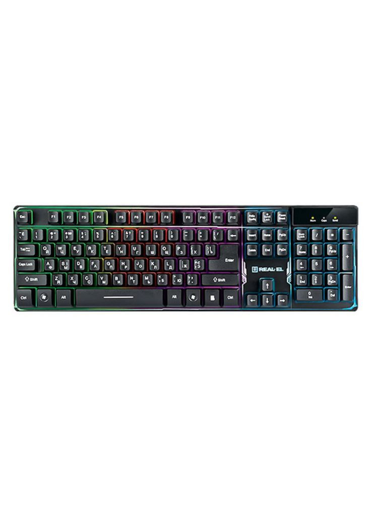 Клавіатура Real-El 8700 gaming backlit, black (268140058)