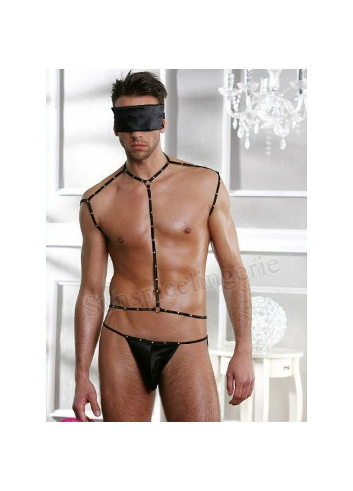 Чорний демісезонний еротичний костюм нижнього Sunspice