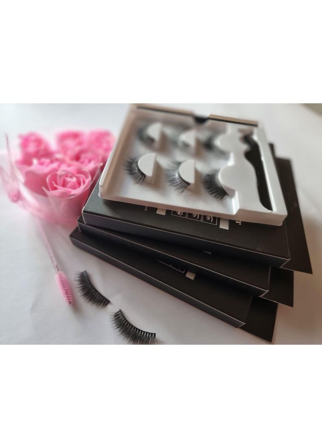 Наращивание многоразовые ресницы 3 пары Микс 1+ Маркер подводка для надевания Прозрачный Magnetic Lashes (366668501)