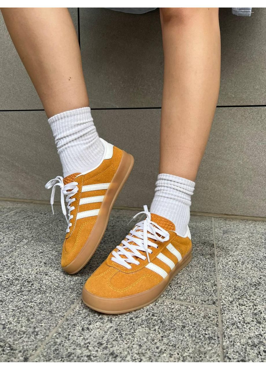 КРОСІВКИ ЖІНОЧІ ADIDAS GAZELLE YELLOW BROWN АДІДАС ГАЗЕЛЬ No Brand білі демісезони (368858309)