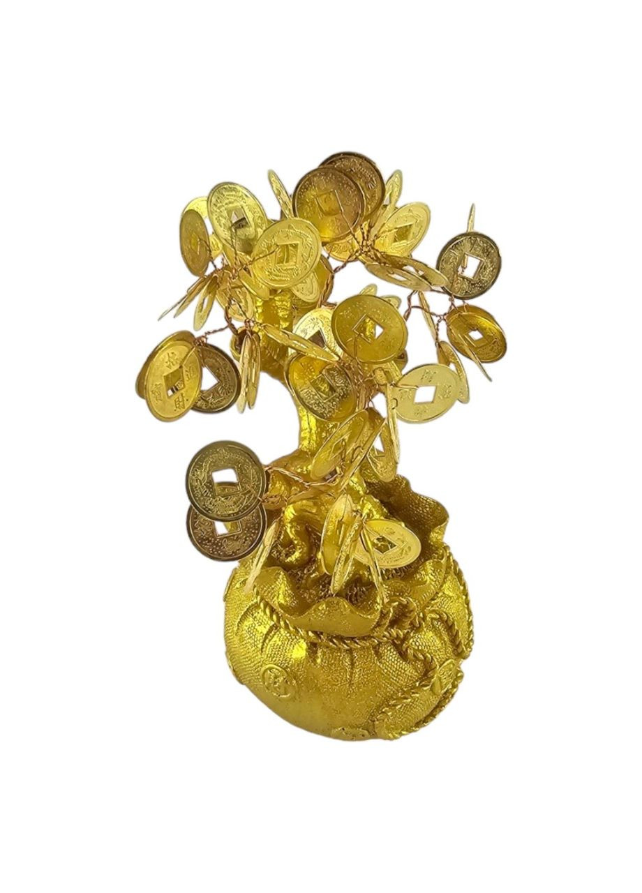 Грошове дерево в мішку багатства (18х16,5х11,5 см) No Brand (316717763)