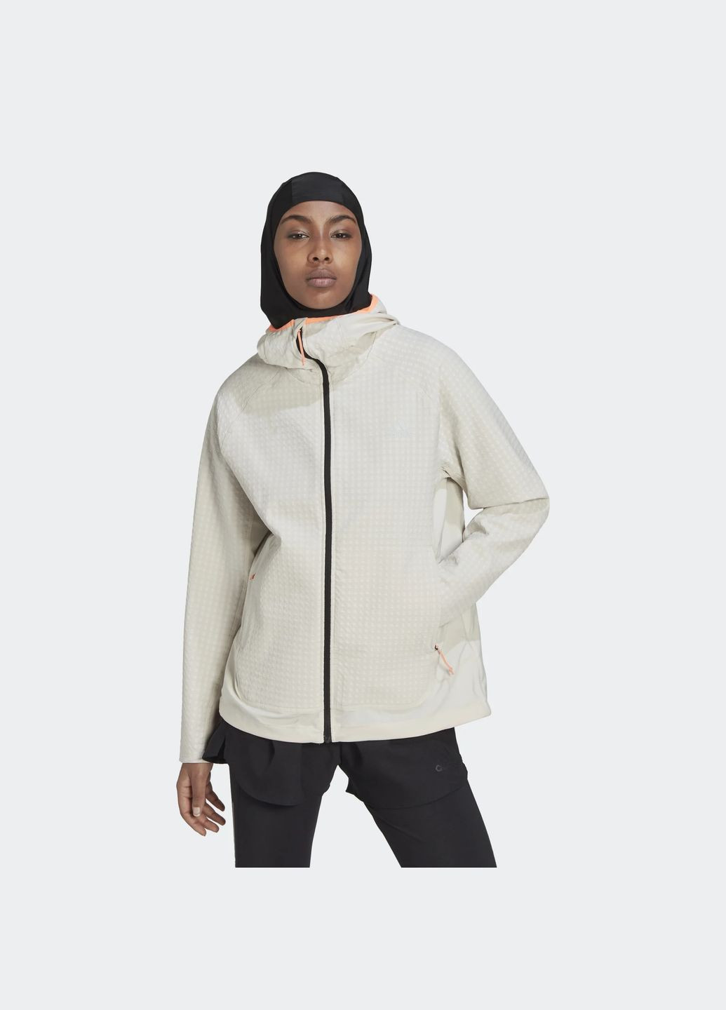 Белая демисезонная куртка для бега adidas X-City Running Soft Shell