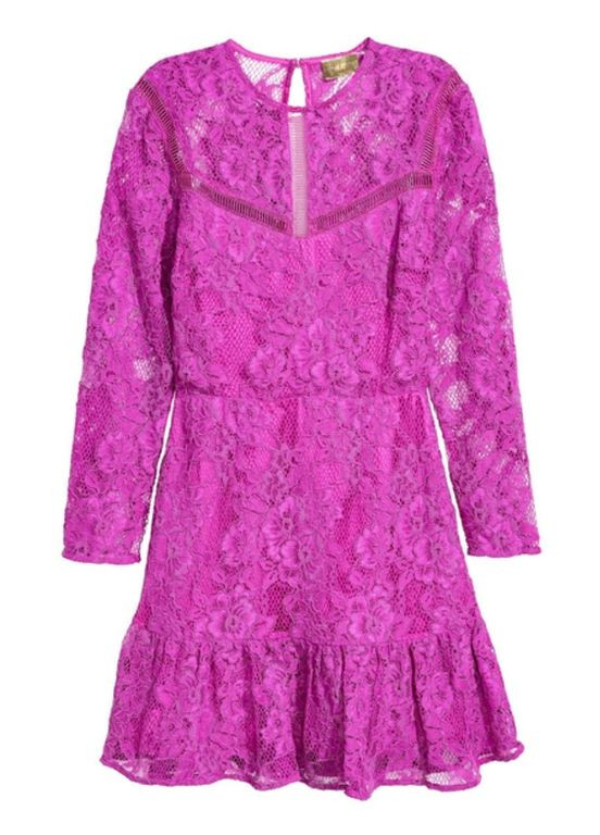 Рожева вечірня, відвертий, карнавальний, кежуал, святковий плаття 0589831 34 рожеве а-силует H&M