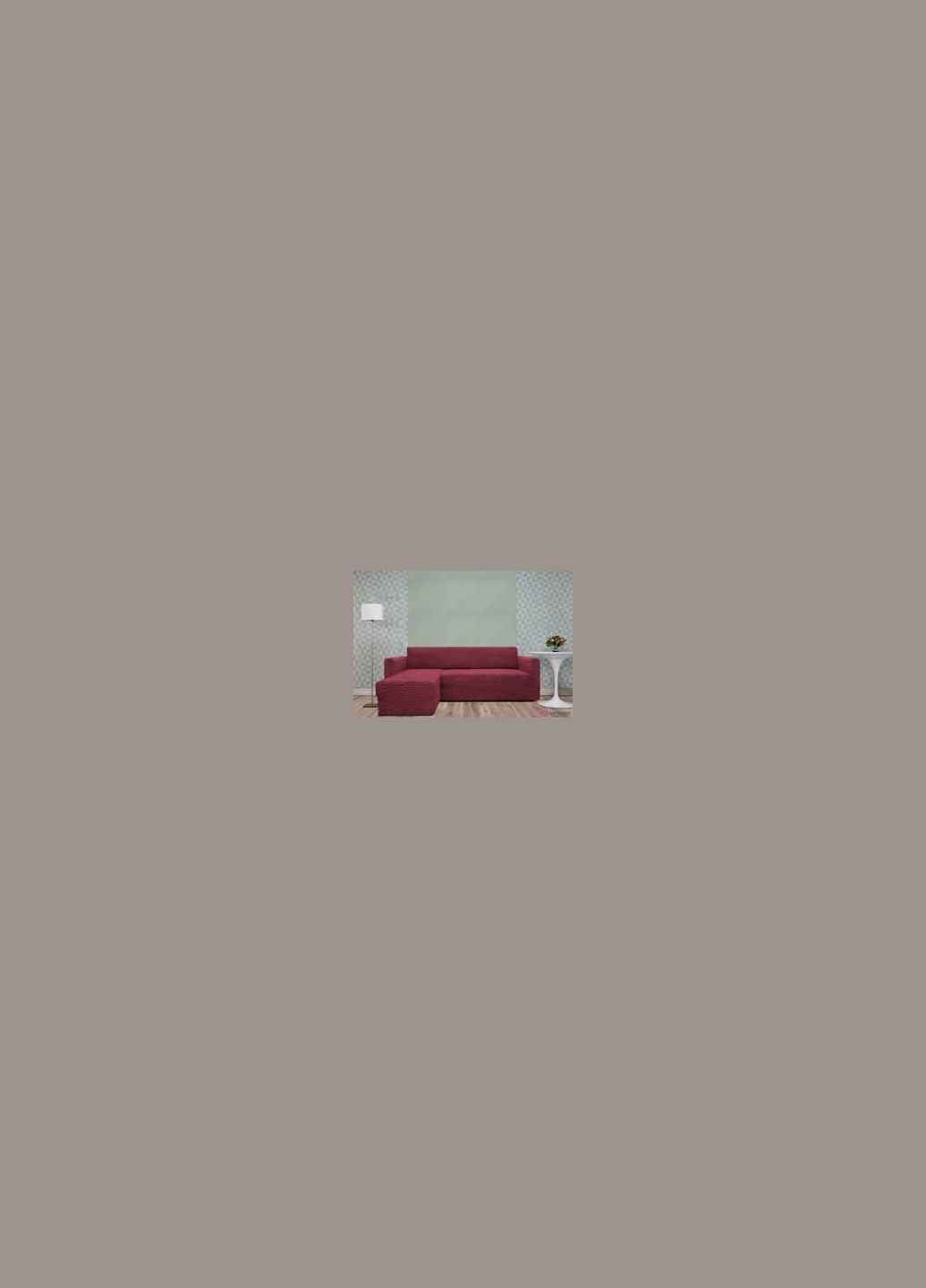 Чехол на угловой диван с выступом (оттоманкой) CONCORDIA (ЖАТКА-КРЕШ) Бордовый Правая Venera (268547666)