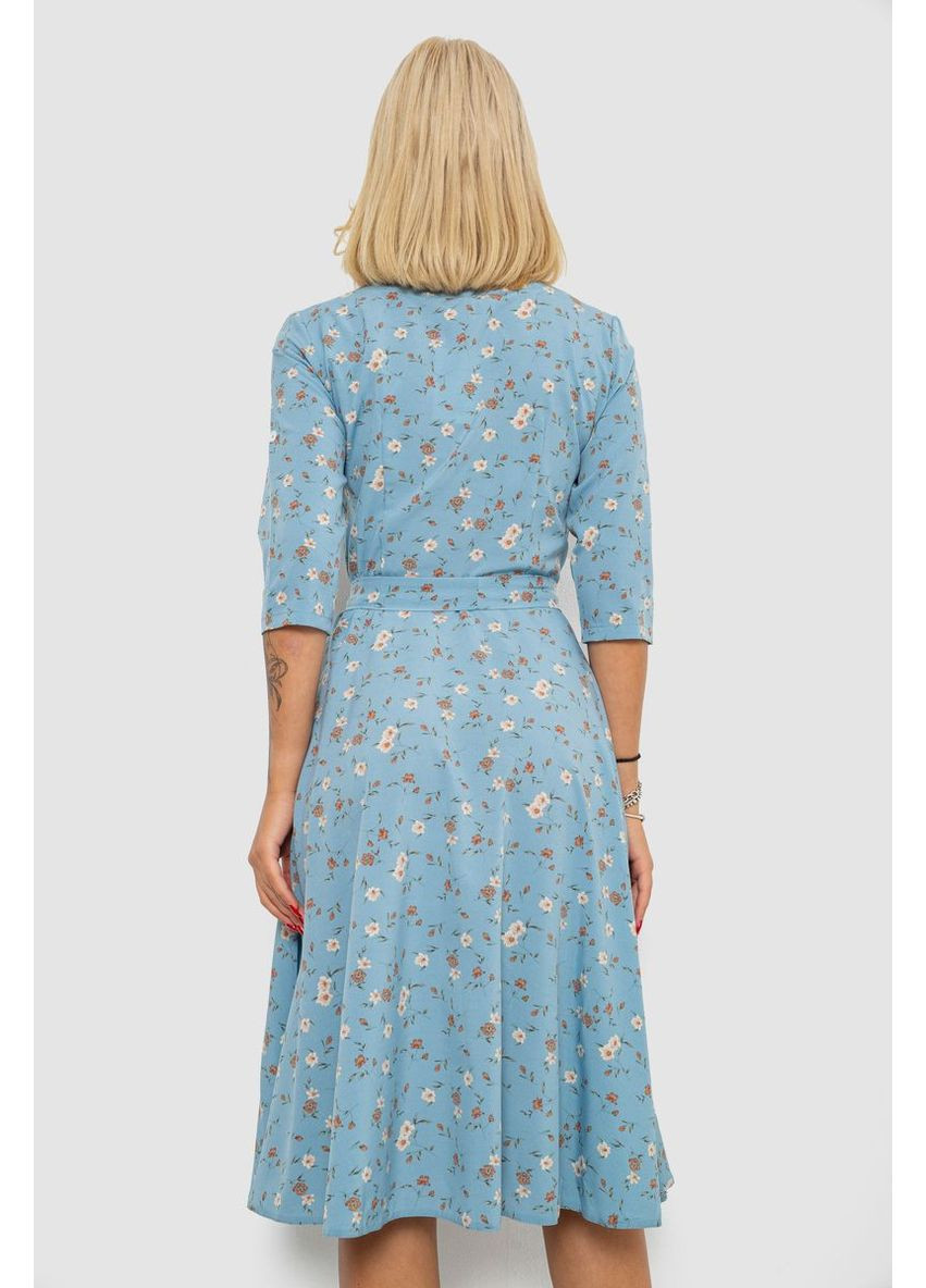 Комбинированное платье софт с принтом, 230r1011-5 Ager