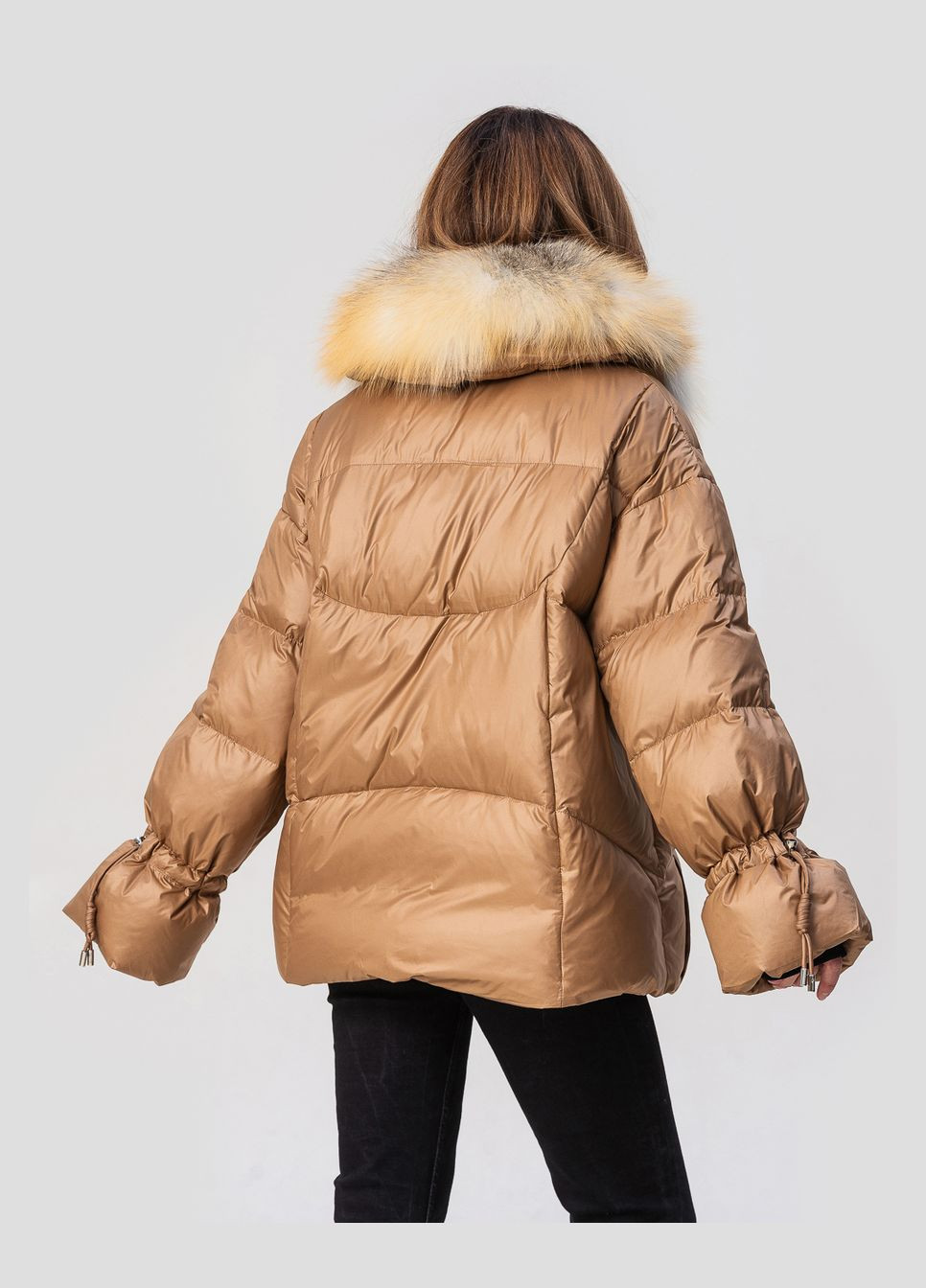 Бежевий Пуховик Vo-tarun
