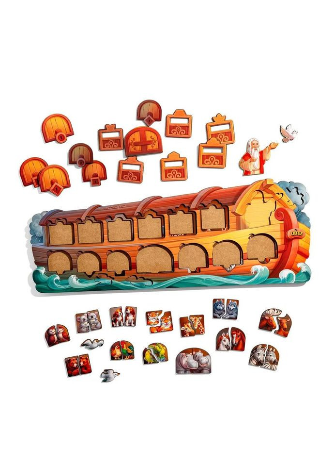 Развивающий пазл-вкладыш "Ноев ковчег" PSD275 с фоном No Brand (330601768)