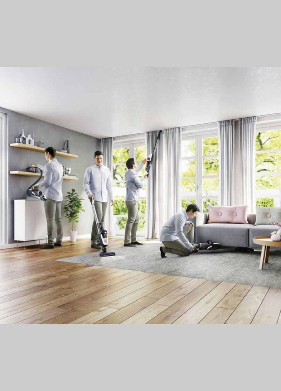 Пилосос акумуляторний PURE F9 (60 хв на одному заряді, 0.7 л пилозбірник, сухе прибирання, білий) Electrolux (304612442)