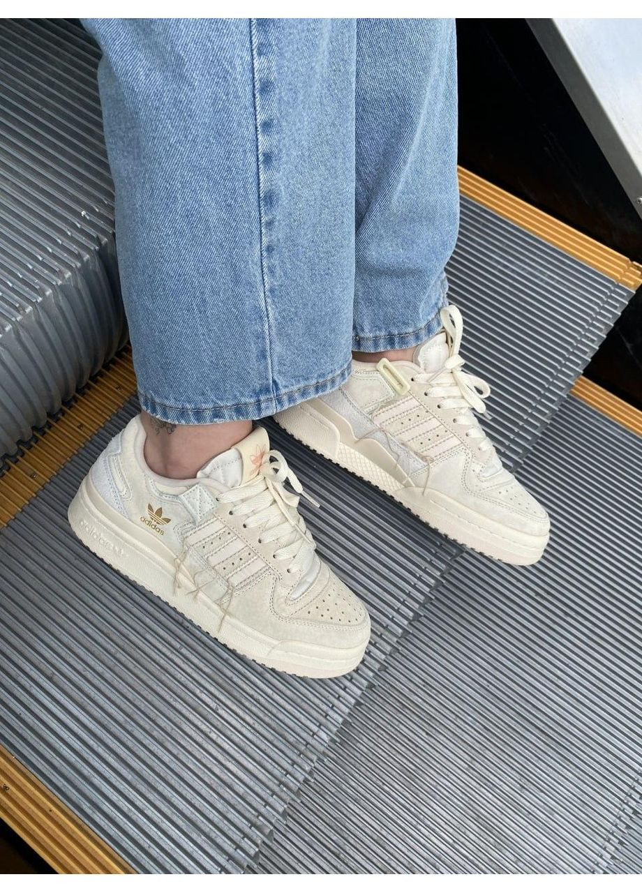 КРОССОВКИ ЖЕНСКИЕ ADIDAS FORUM 84 LOW PREMIUM BEIGE 2.0 АДИДАС ФОРУМ 84 No Brand бежевые демисезоны (368862508)