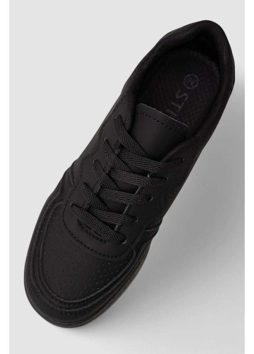 Черные кеды женские с перфорацией,, 248rad60 Ager