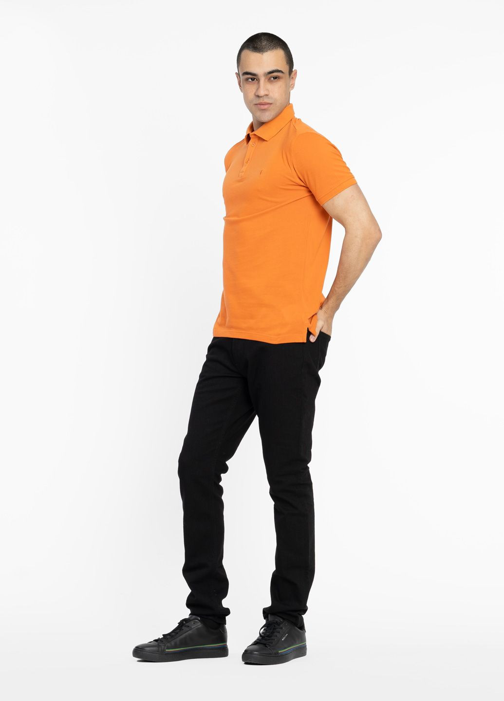 Оранжевая футболка-поло для мужчин Trussardi