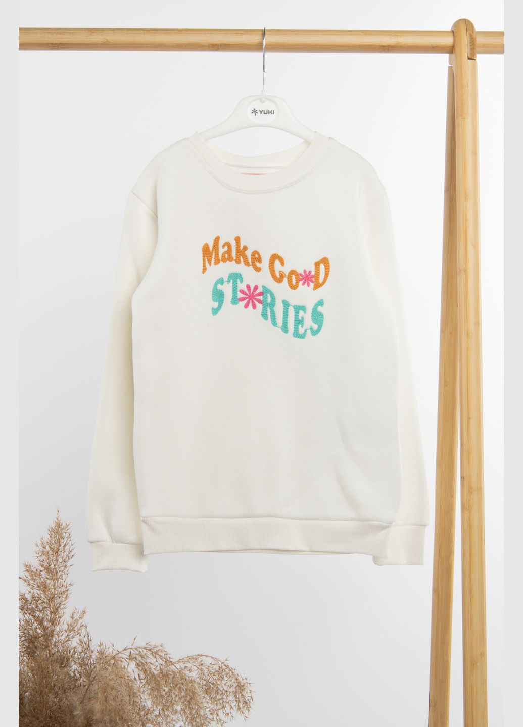 First Kids свитшот для девочки цвет молочный cb-00236022 молочный футер