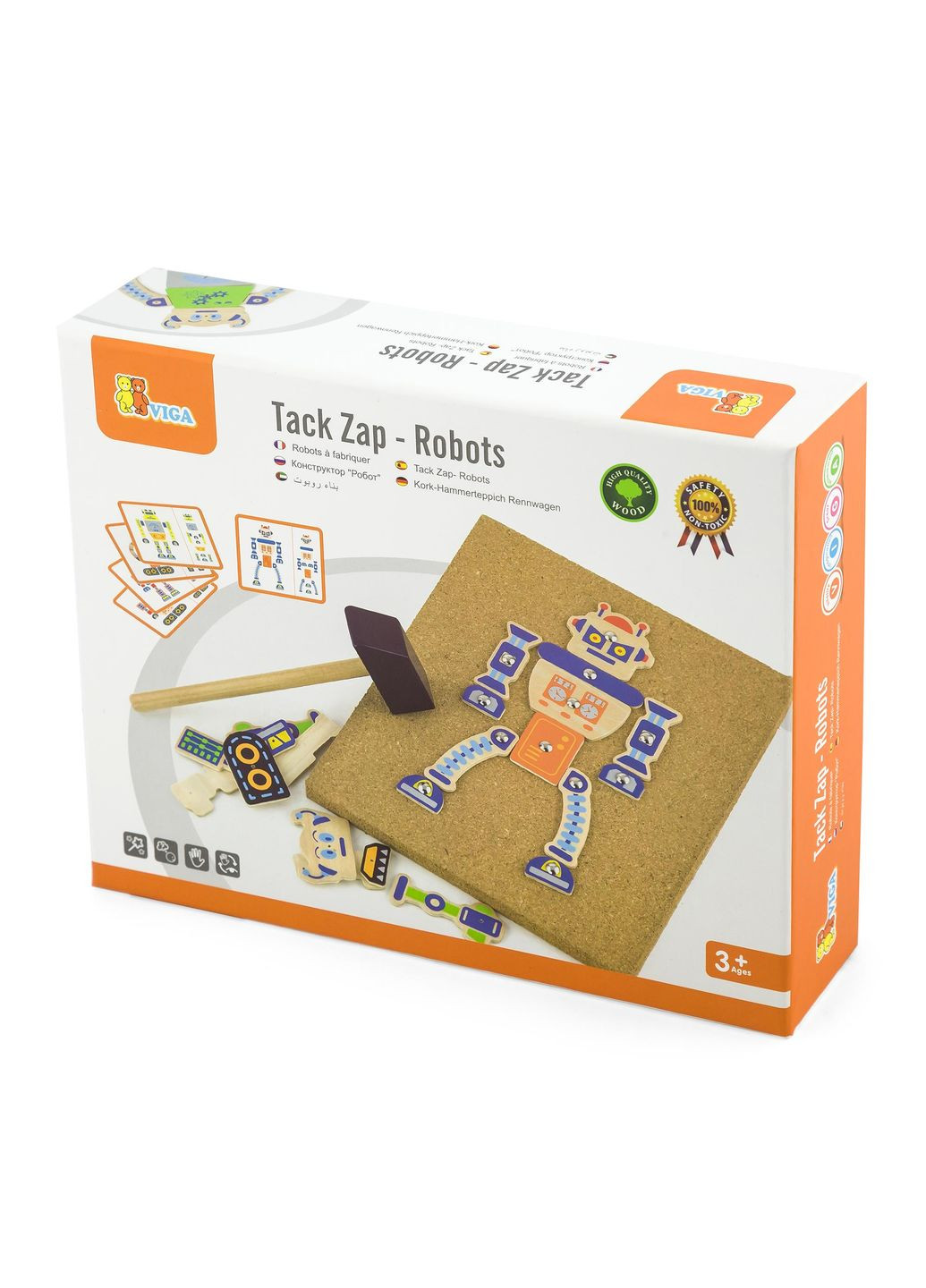 Набор для творчества Деревянная аппликация Робот (50335) Viga Toys (339783034)