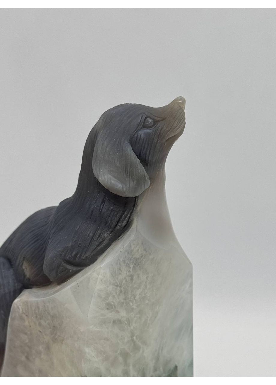 Собачка из агата 150*70*45 мм. Серый No Brand (363829875)