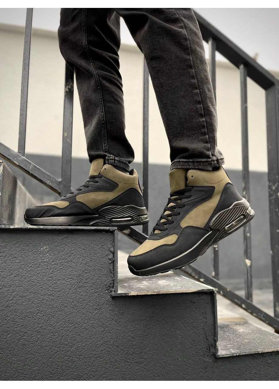 Хакі чоловічі зимові кросівки No Brand