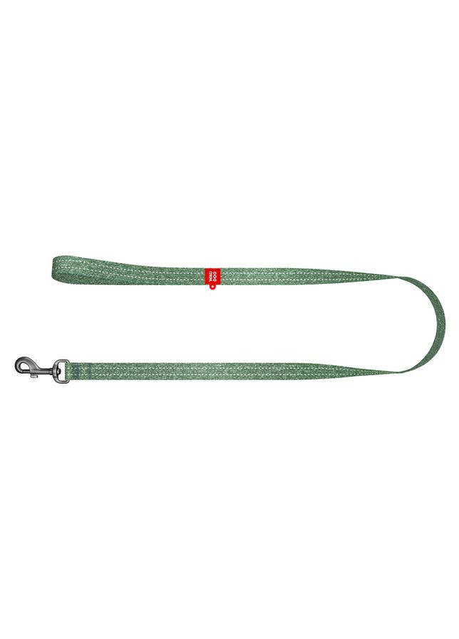 Повідець для собак з відновленої бавовни Re-cotton світловідбиваючий, M, Ш 20 мм, Д 500 см зелений WAUDOG (326836133)